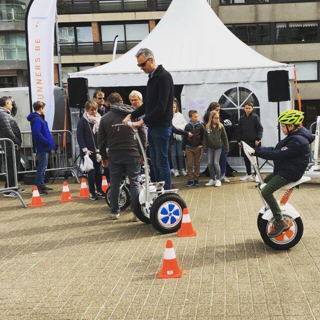 Airwheel S saddle equipped electric scooter.