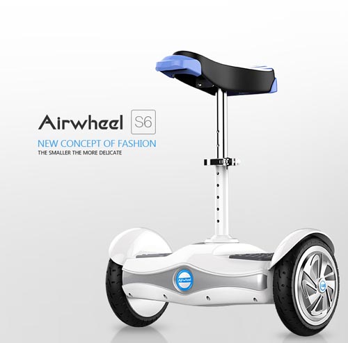  سكوتر كهربائي مجهز بالسرج S6 سكوتر كهربائي متوازن ذاتيا Airwheel مجرد حق يعني لهؤلاء الناس.