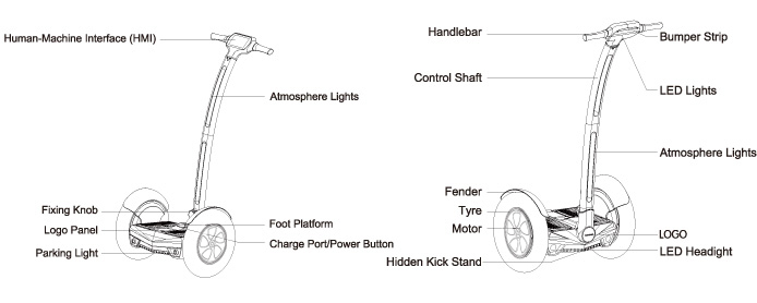 electric self-balancing scooter